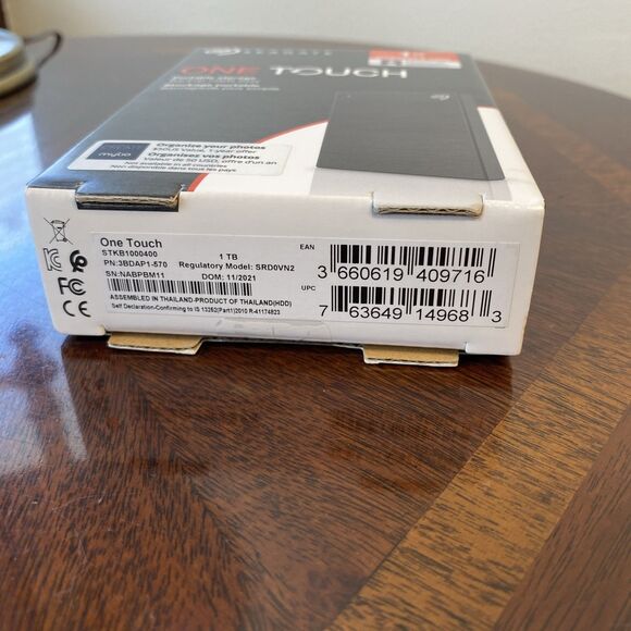 Seagate One Touch Portable Storage, 1TB, Brand New, Sealed Package, STKB1000400 - Picture 6 of 6